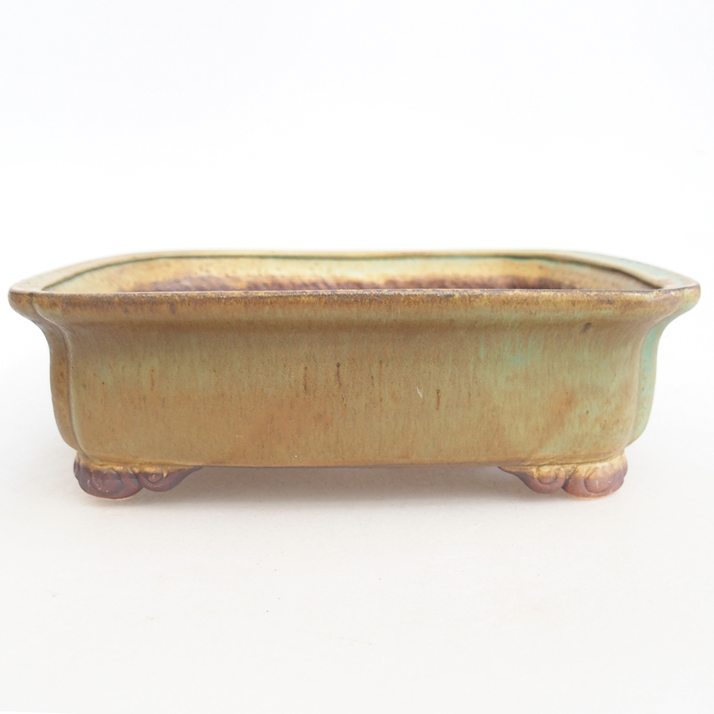 Ceramiczna miska do bonsai 20 x 17 x 6 cm, zielona
