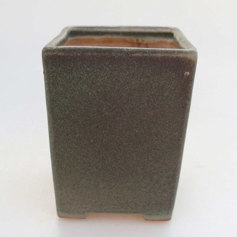 Ceramiczna miska do bonsai 7 x 7 x 9,5 cm, zielona