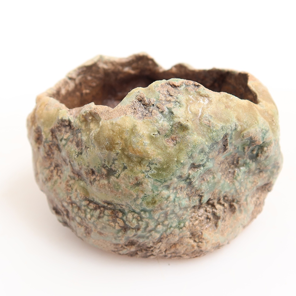 Ceramiczna skorupka  6 x 5 x 5,5 cm, kolor zielony