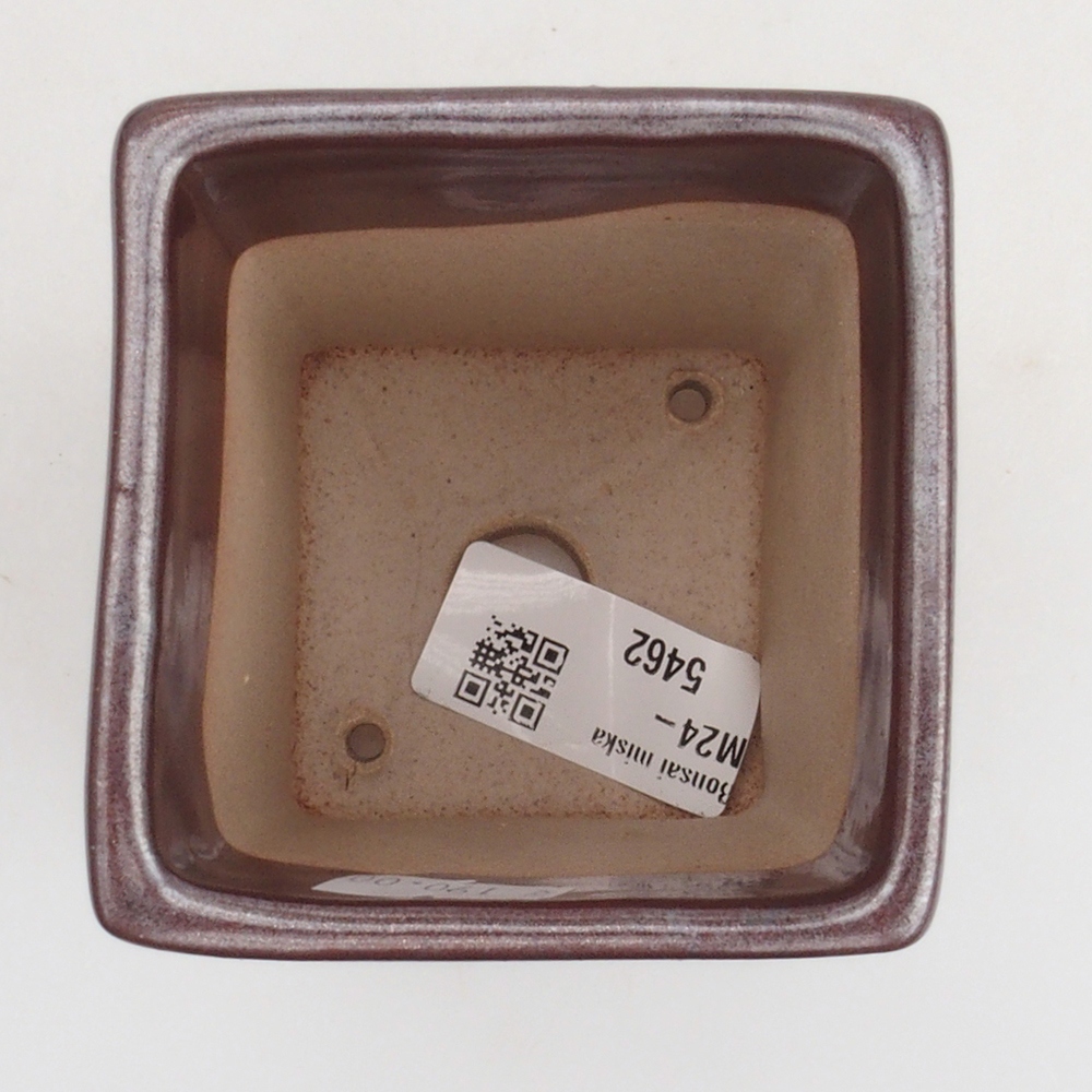 Ceramiczna miska bonsai 7,5 x 7,5 x 9,5 cm, kolor brązowy