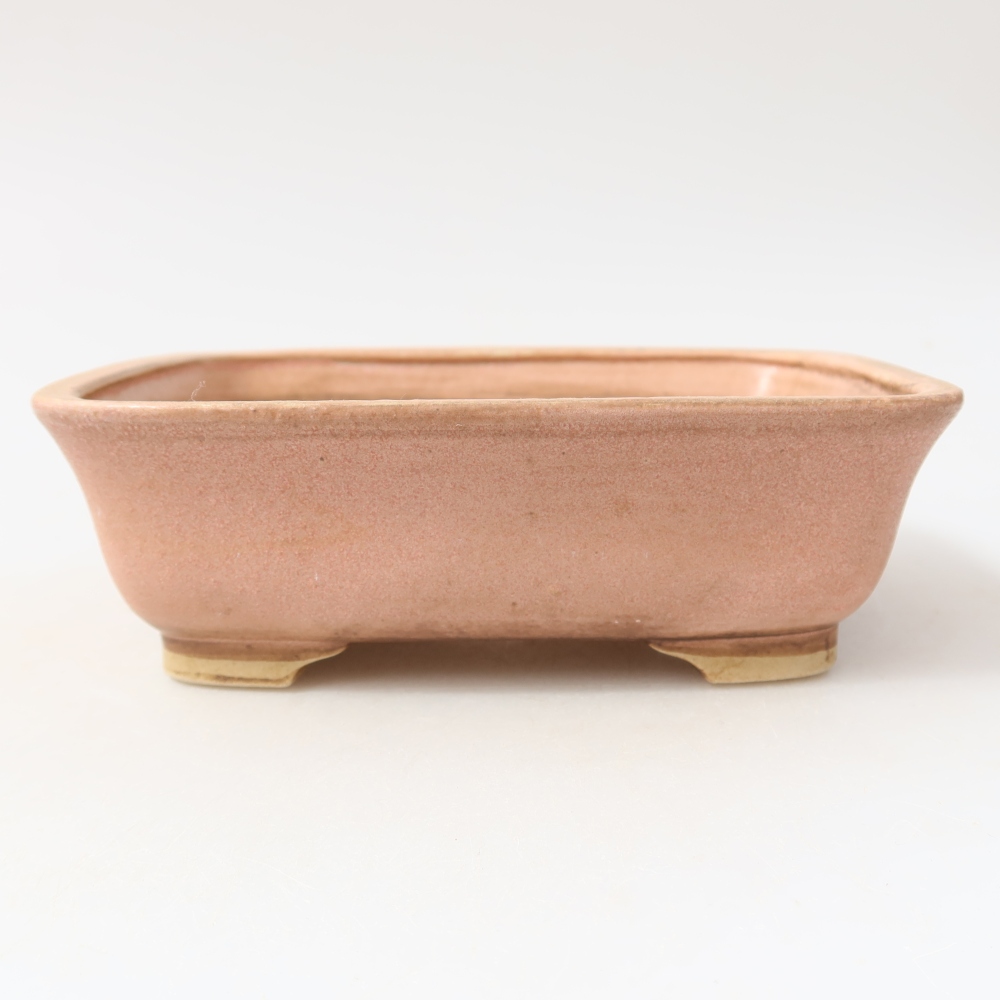 Ceramiczna miska do bonsai 15 x 13 x 4,5 cm, kolor różowy