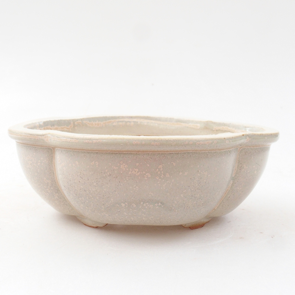Ceramiczna miska bonsai 12,5 x 10 x 4,5 cm, kolor beżowy