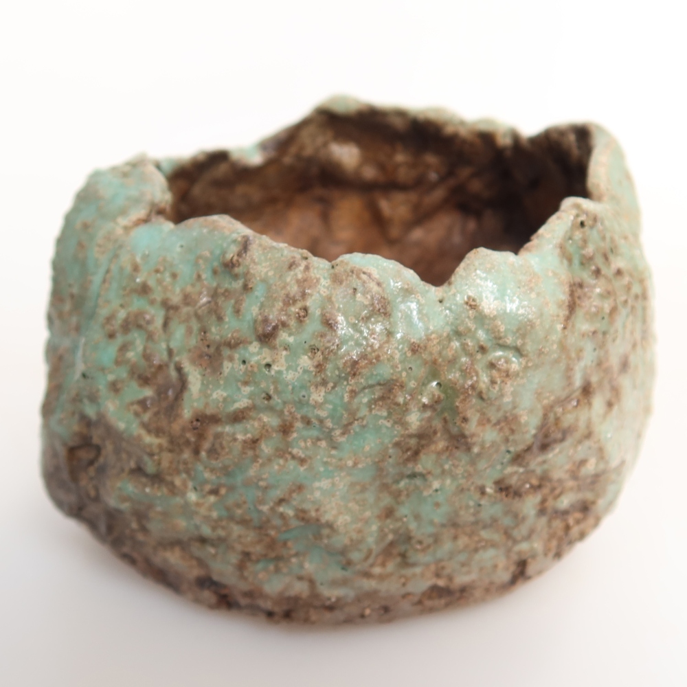 Ceramiczna skorupka  7 x 7 x 5,5 cm, kolor zielony