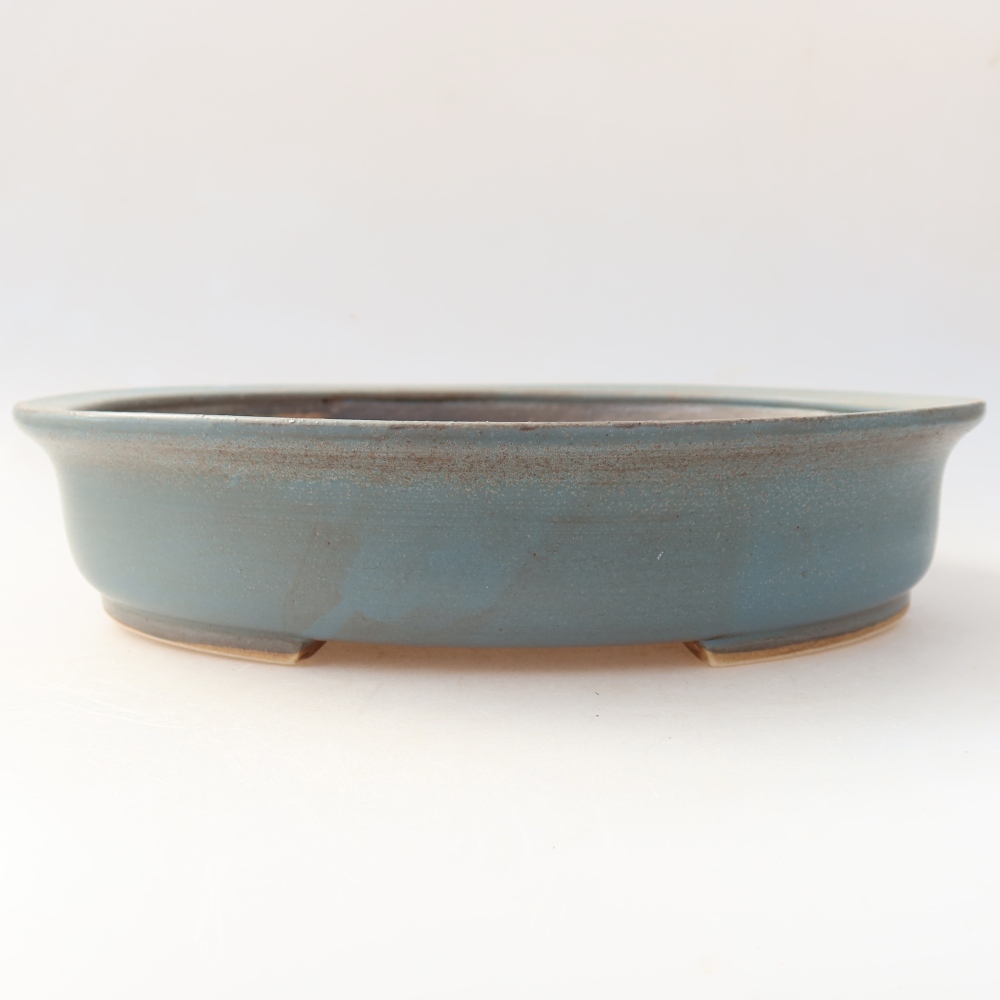 Ceramiczna miska do bonsai 26 x 24 x 6 cm, kolor niebieski