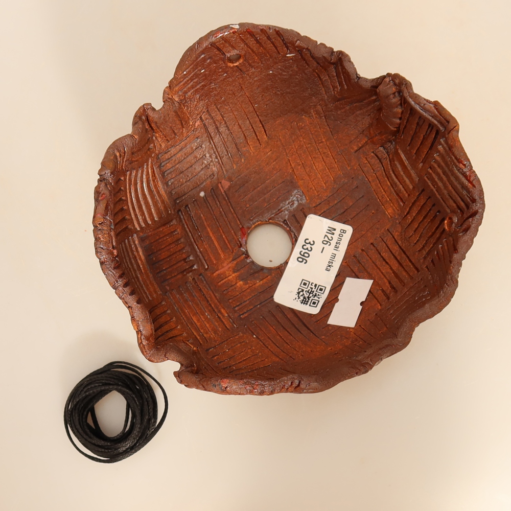 Ceramiczna skorupa do kokedamy 13,5 x 13 x 7,5 cm, kolor brązowy
