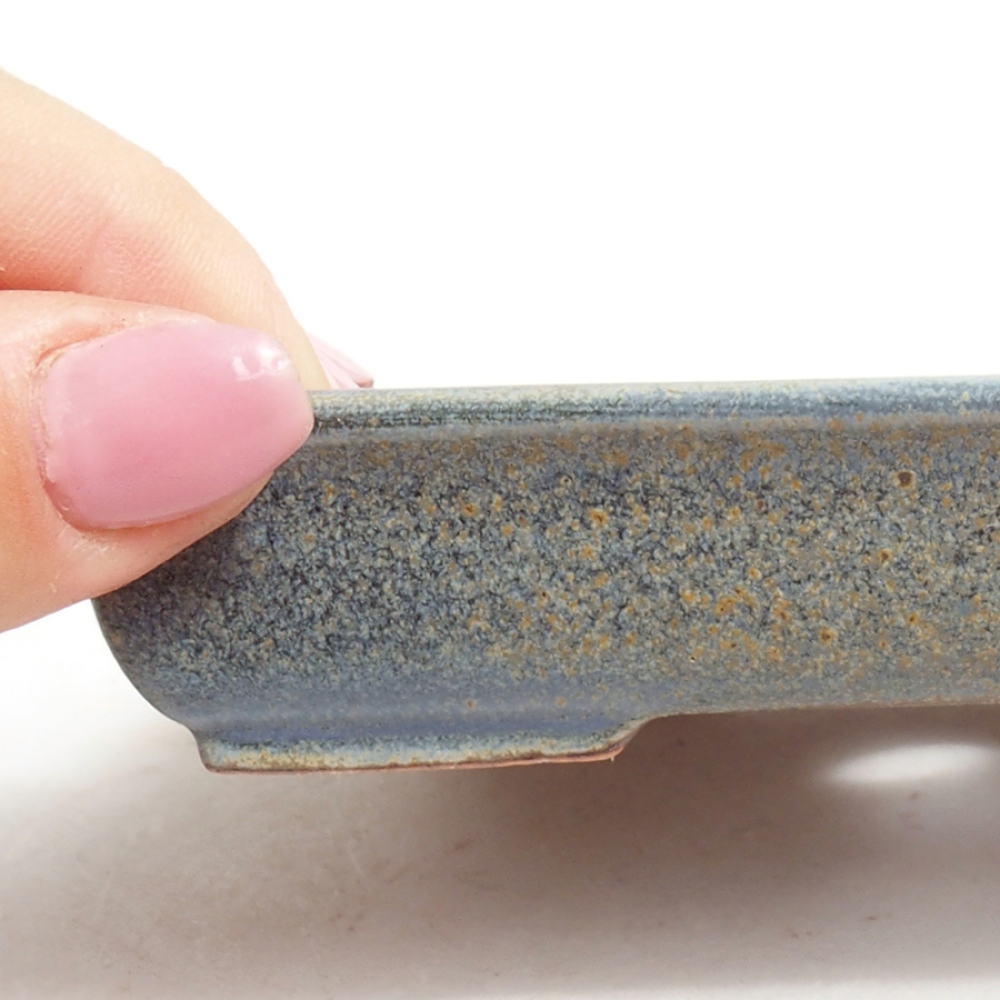 Ceramiczna miska bonsai 13 x 11 x 2,5 cm, kolor szary