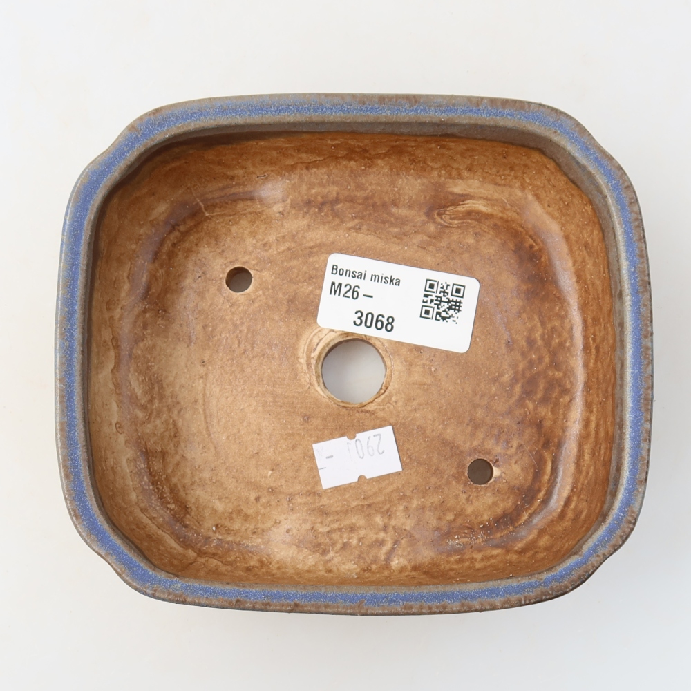 Ceramiczna miska do bonsai 13,5 x 12 x 4 cm, kolor niebieski