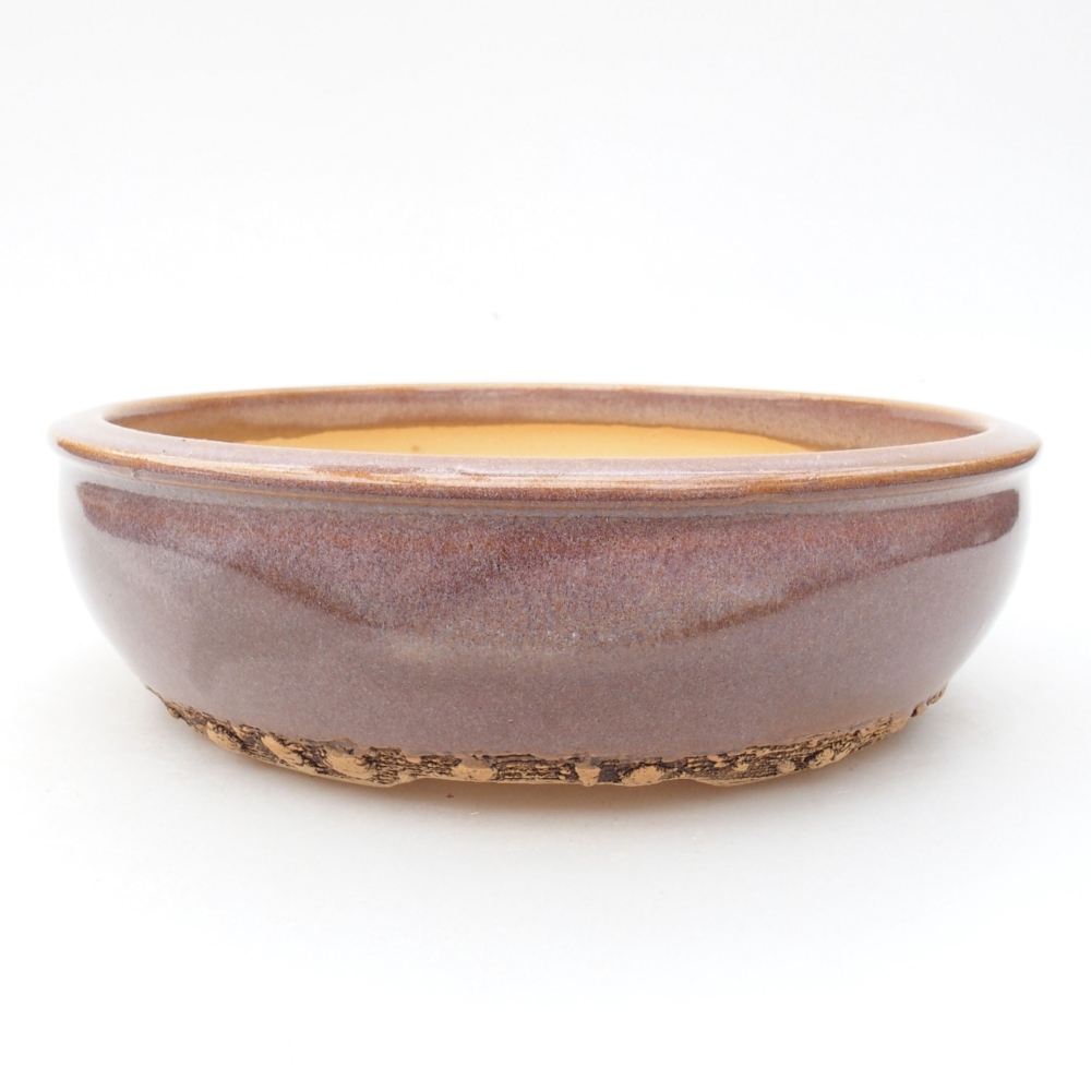 Ceramiczna miska bonsai 18,5 x 18,5 x 5,5 cm, kolor różowy