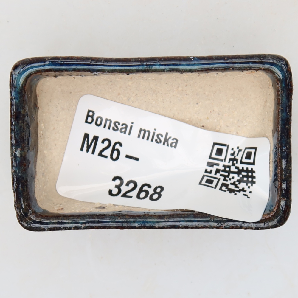 Ceramiczna miseczka do bonsai 5 x 3 x 2 cm, kolor niebieski