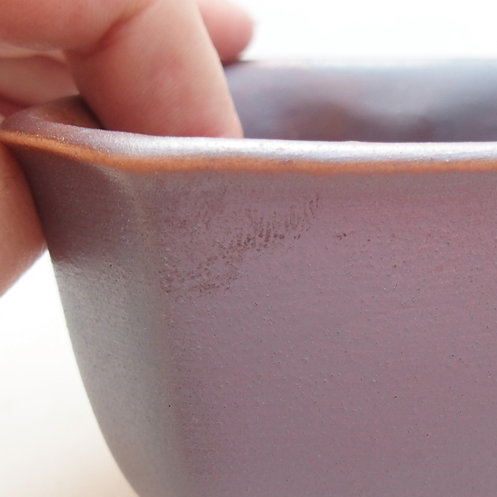 Ceramiczna miska do bonsai 10 x 10 x 6 cm, kolor metaliczny