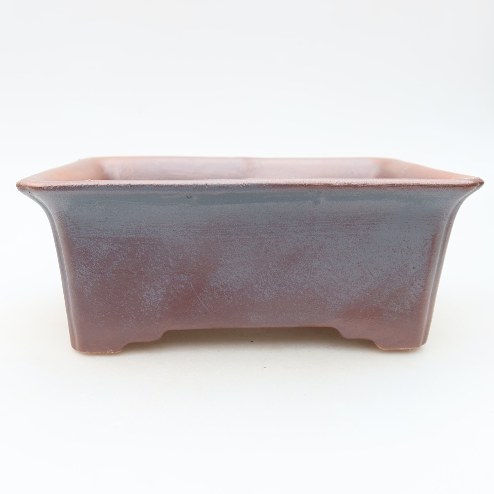 Ceramiczna miseczka do bonsai 18 x 13,5 x 7,5 cm, kolor metaliczny