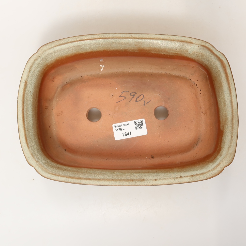 Miska ceramiczna  24,5 x 17,5 x 6 cm, kolor beżowy