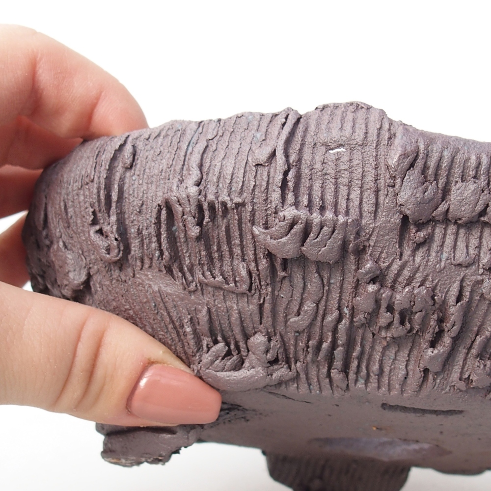 Ceramiczna miska na bonsai 17 x 16 x 7 cm, kolor metaliczny