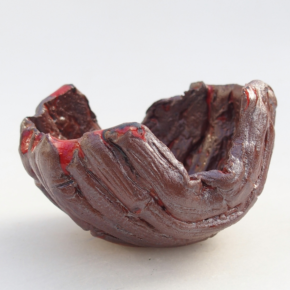 Ceramiczna muszla 8 x 8 x 5,5 cm, kolor brązowy