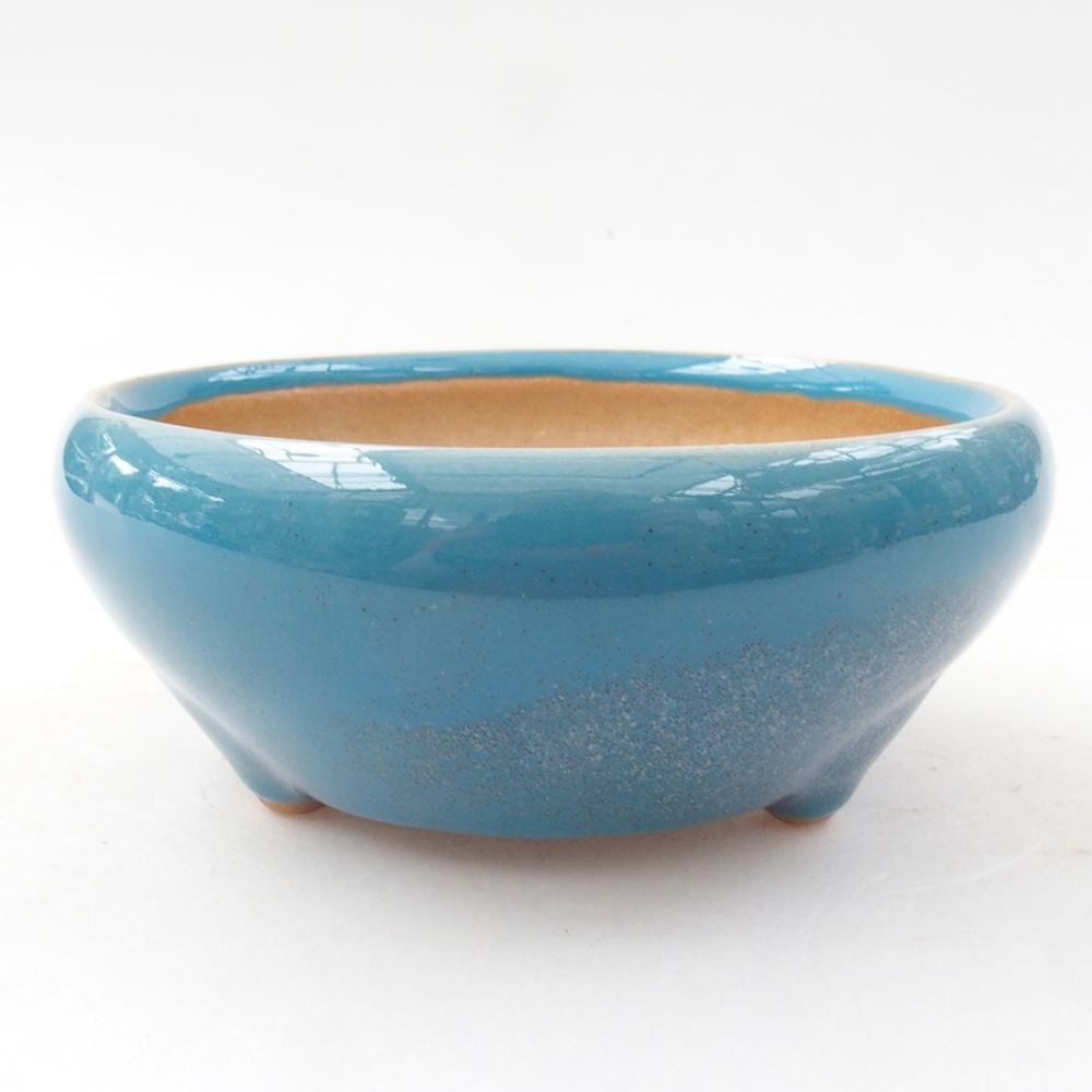 Ceramiczna miska bonsai 11 x 11 x 5 cm, kolor niebieski