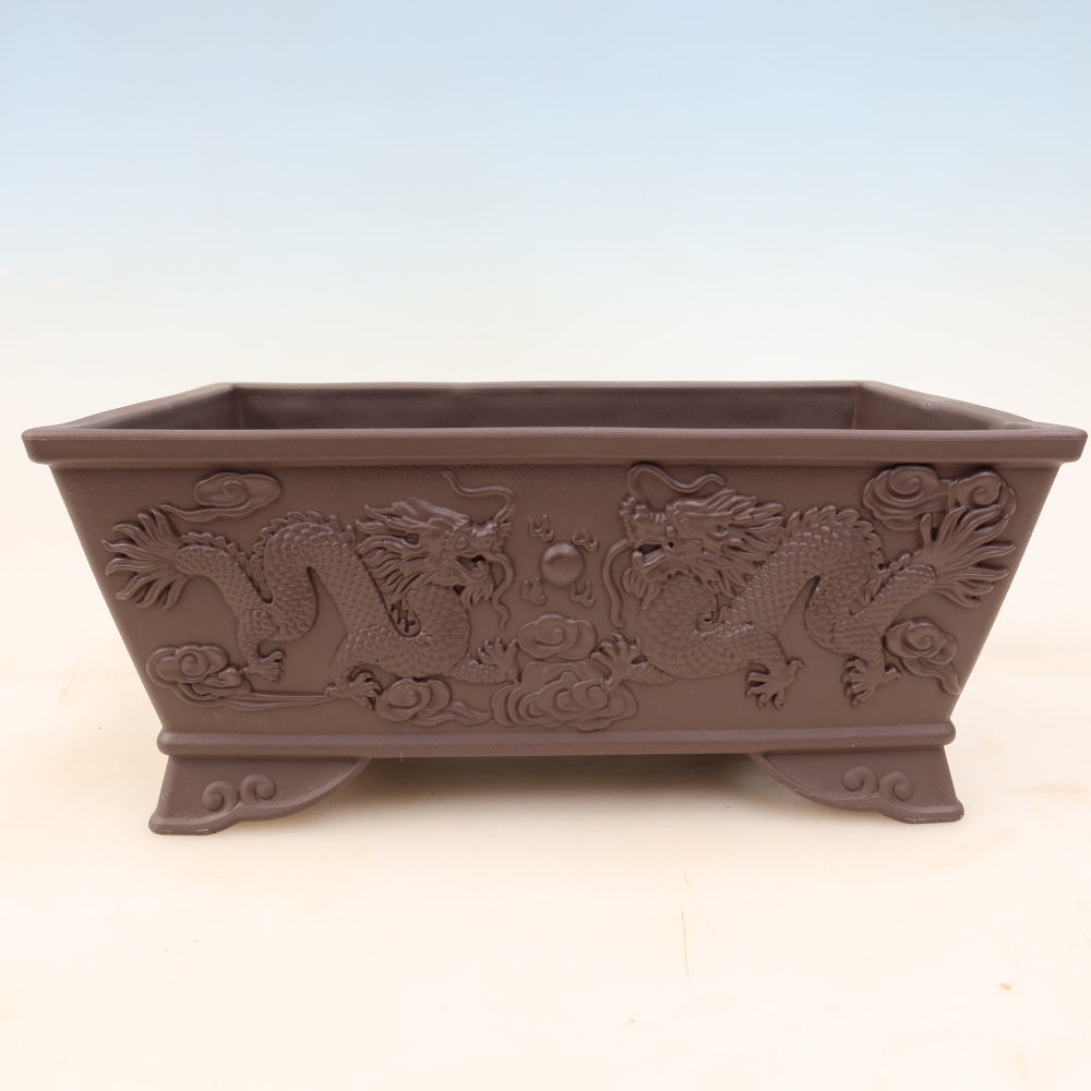 Plastikowa miska do bonsai MP-37, brązowa – 28 x 19 x 11,5 cm 