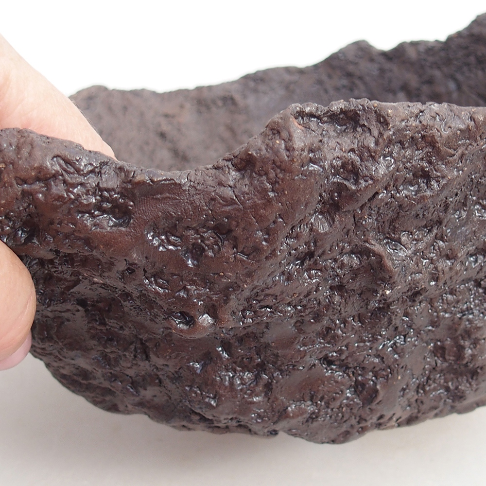 Ceramiczna skorupa 19 x 15 x 14 cm, kolor brązowy