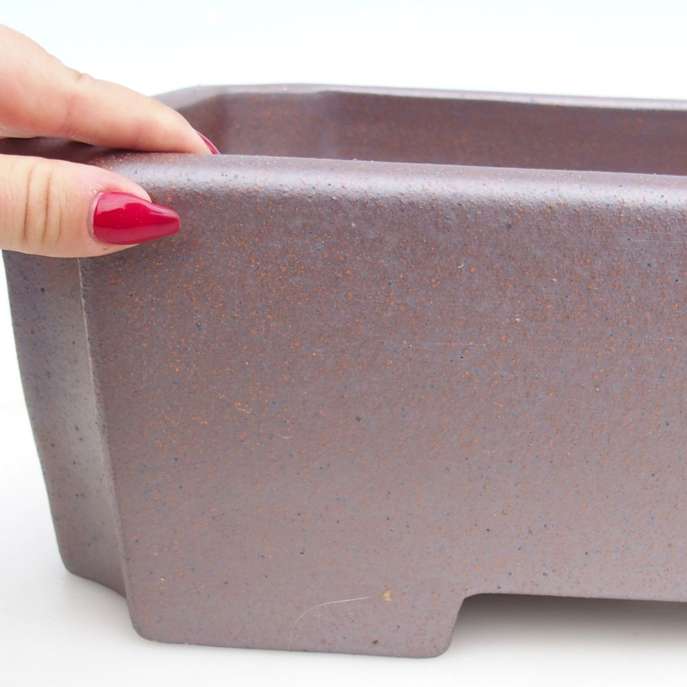 Ceramiczna misa bonsai 44 x 27 x 13 cm, kolor metaliczny - WYŁĄCZNIE ODBIÓR OSOBISTY lub transport paletowy