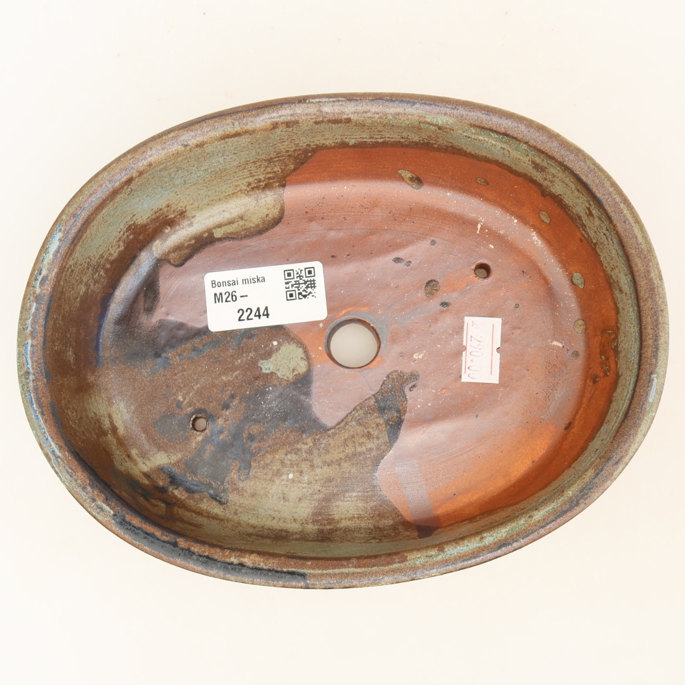 Ceramiczna miska do bonsai 19 x 14,5 x 5 cm, kolor brązowy