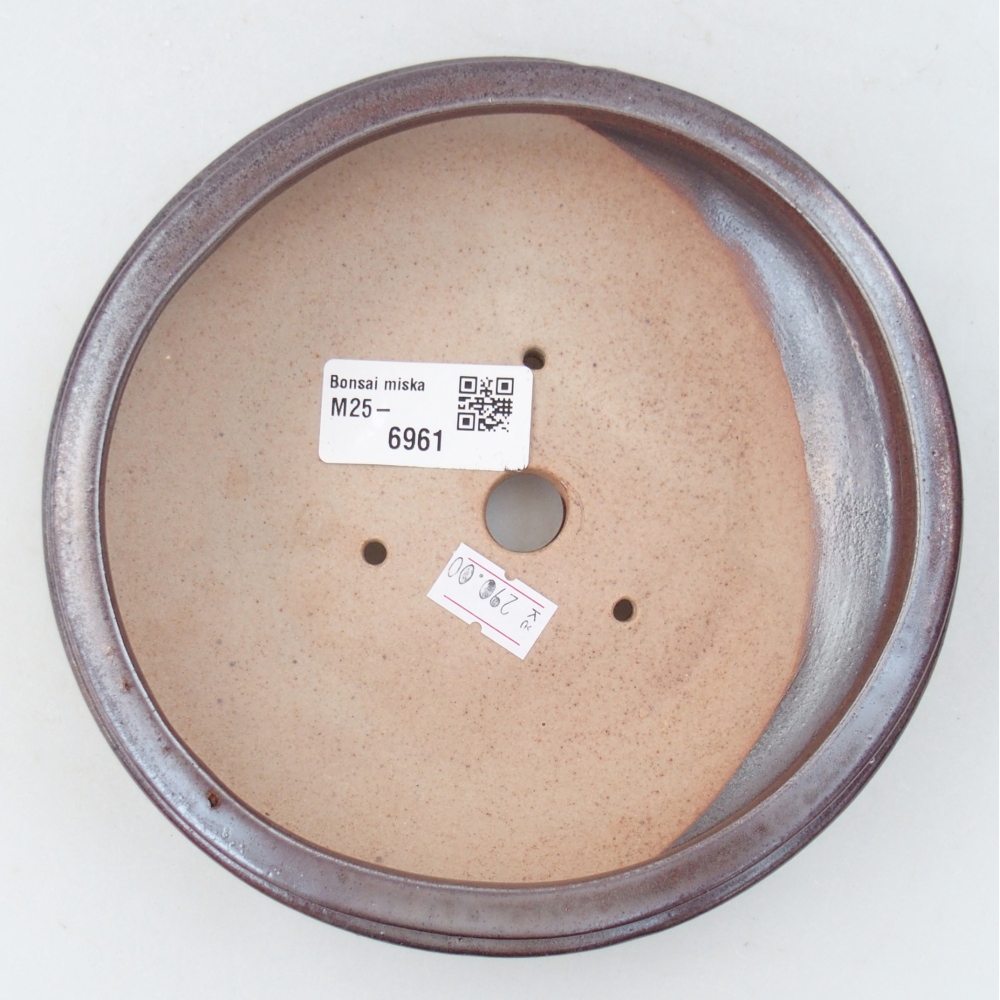 Ceramiczna miska do bonsai 15 x 15 x 5 cm, brązowa