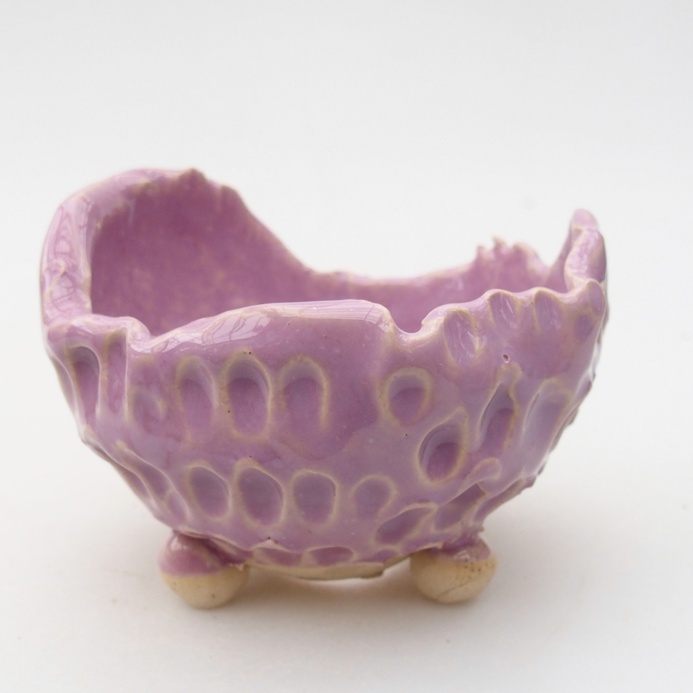 Ceramiczna skorupa 8,5 x 8 x 6,5 cm, kolor fioletowy