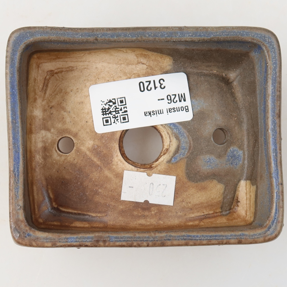 Ceramiczna miska do bonsai 10 x 8 x 4 cm, kolor niebieski