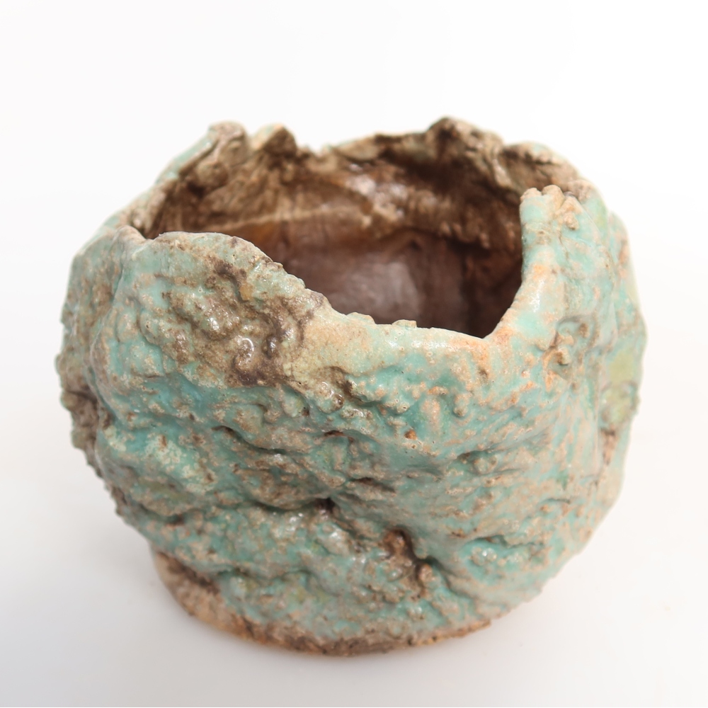 Ceramiczna skorupka  7 x 7 x 7 cm, kolor zielony