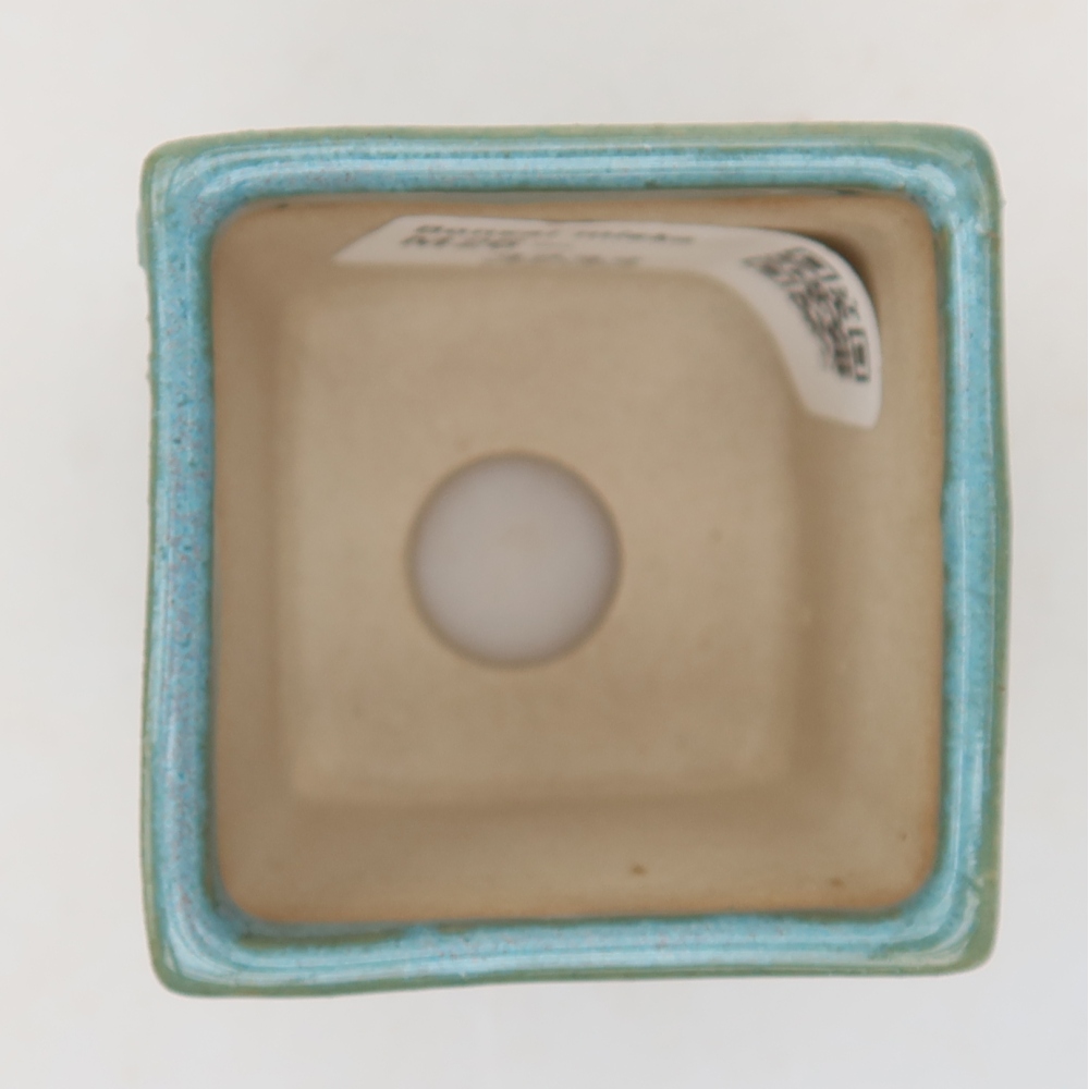 Ceramiczna miseczka do bonsai 4,5 x 4,5 x 5 cm, kolor niebieski