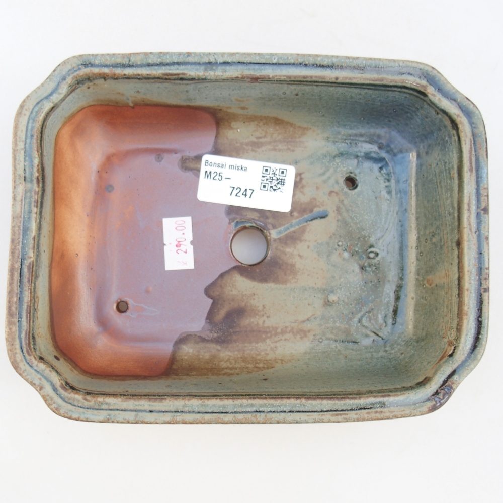 Ceramiczna miska do bonsai 18 x 13,5 x 5 cm, zielona