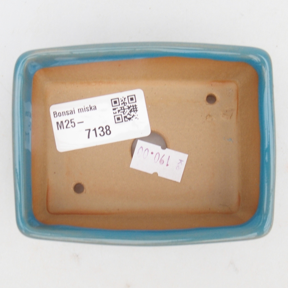 Ceramiczna miska na bonsai 9,5 x 7 x 3,5 cm, kolor niebieski