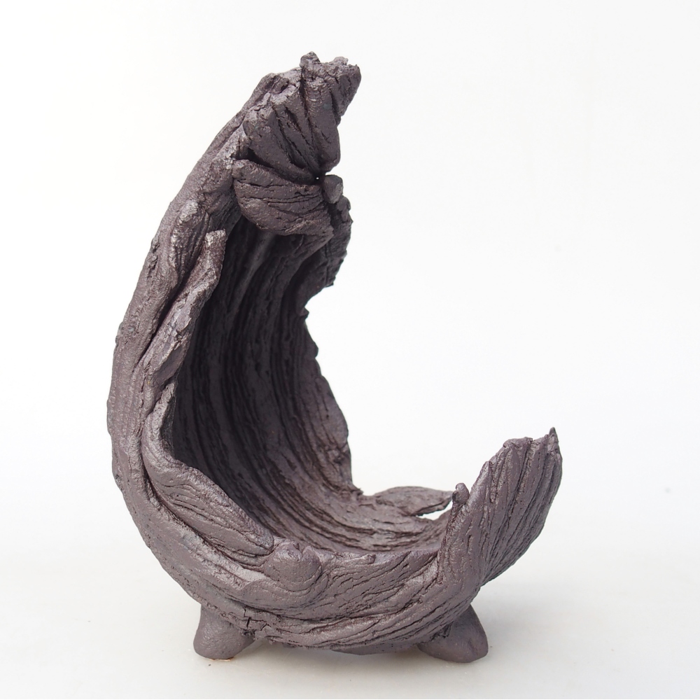 Muszla ceramiczna 9,5 x 8 x 11,5 cm, kolor metaliczny