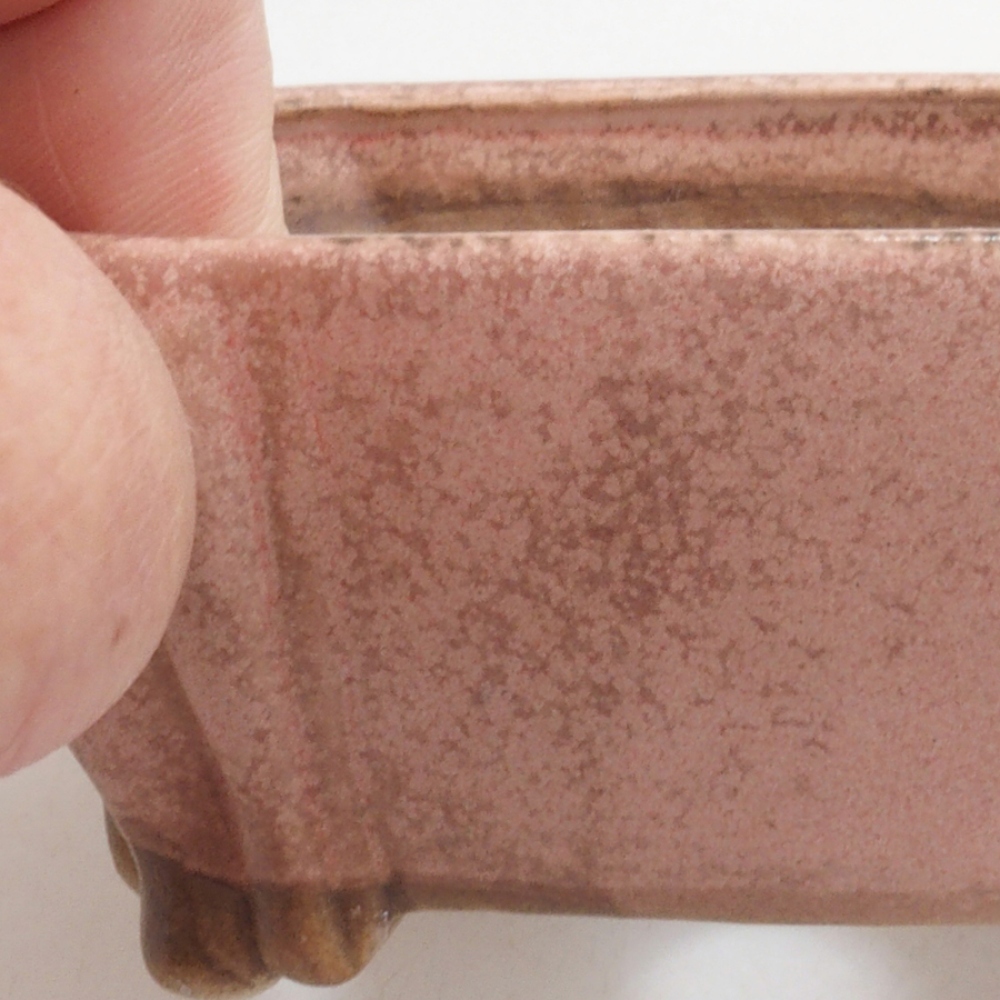 Ceramiczna miska do bonsai 10 x 8,5 x 4,5 cm, kolor różowy