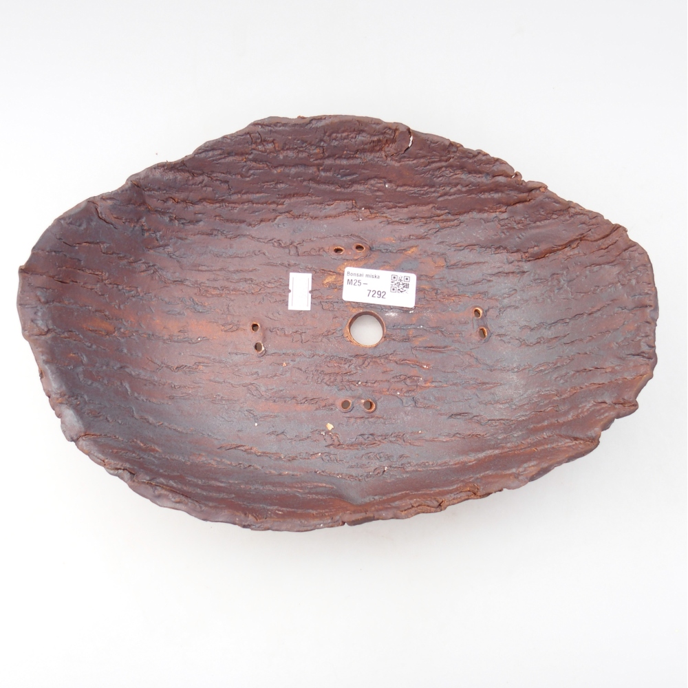 Ceramiczna muszla 31 x 21 x 7,5 cm, kolor brązowy