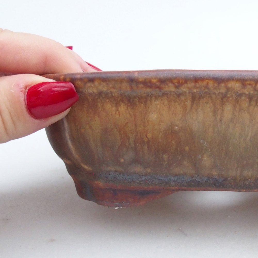 Ceramiczna miska do bonsai 16 x 12 x 5 cm, zielona