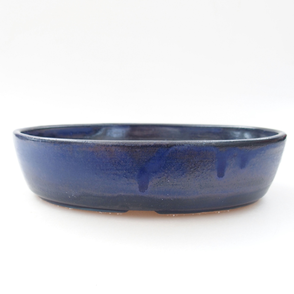 Ceramiczna miska bonsai 18,5 x 13,5 x 4,5 cm, kolor niebieski