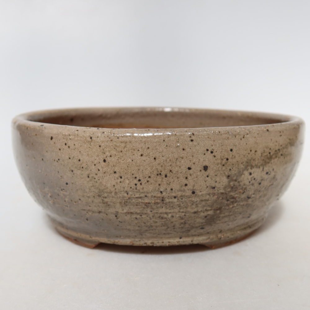 Ceramiczna miska do bonsai 14 x 14 x 5,5 cm, kolor beżowy