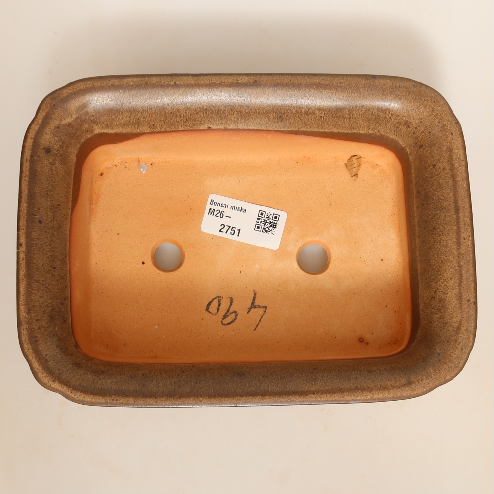 Miska ceramiczna  20 x 15,5 x 5,5 cm, kolor brązowy