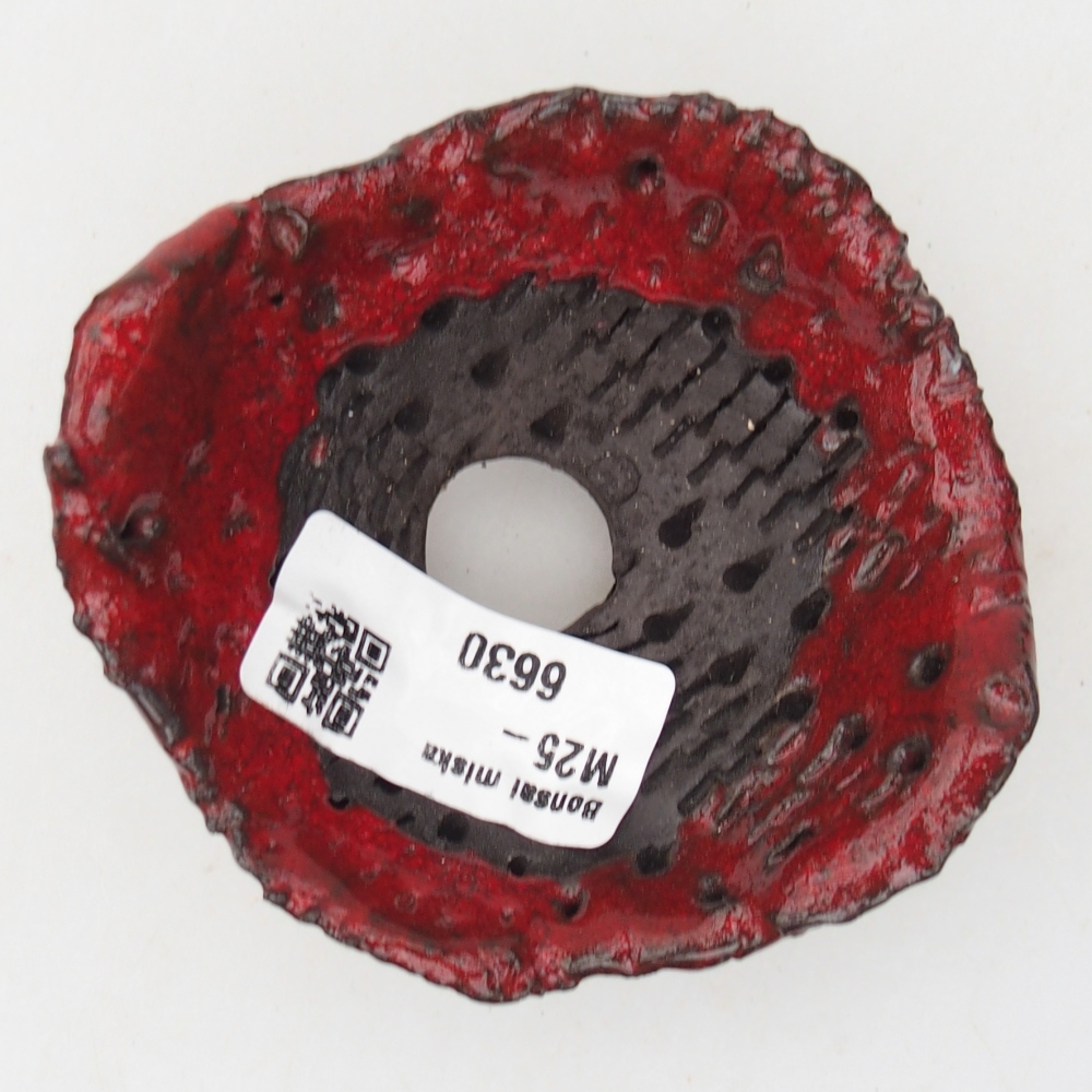 Ceramiczna skorupa 8,5 x 8 x 4,5 cm, kolor czerwony