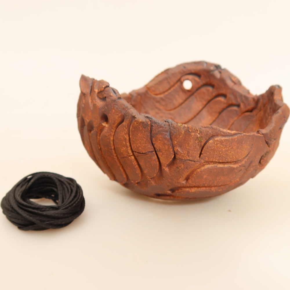 Ceramiczna skorupa do kokedamy 10 x 10 x 6,5 cm, kolor brązowy