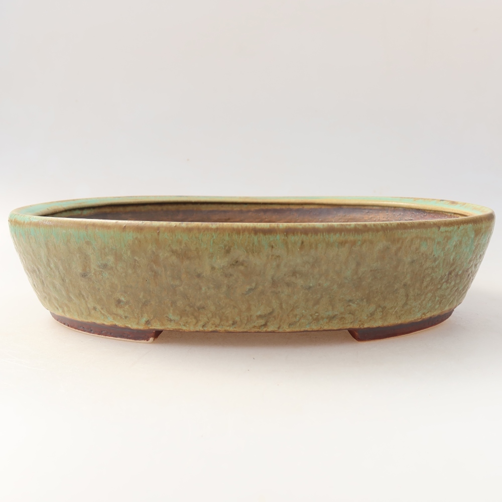 Ceramiczna miska na bonsai 27 x 24 x 6 cm, zielona