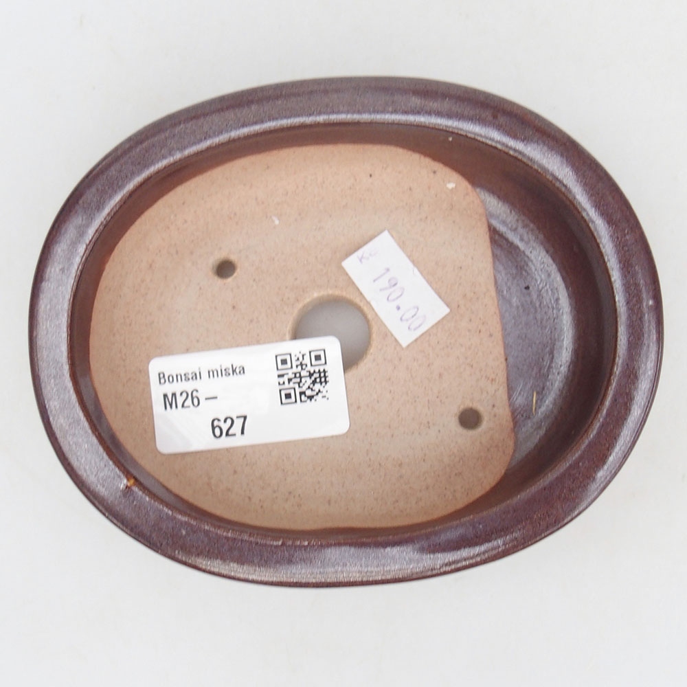 Ceramiczna miska do bonsai 12 x 10 x 3 cm, brązowa