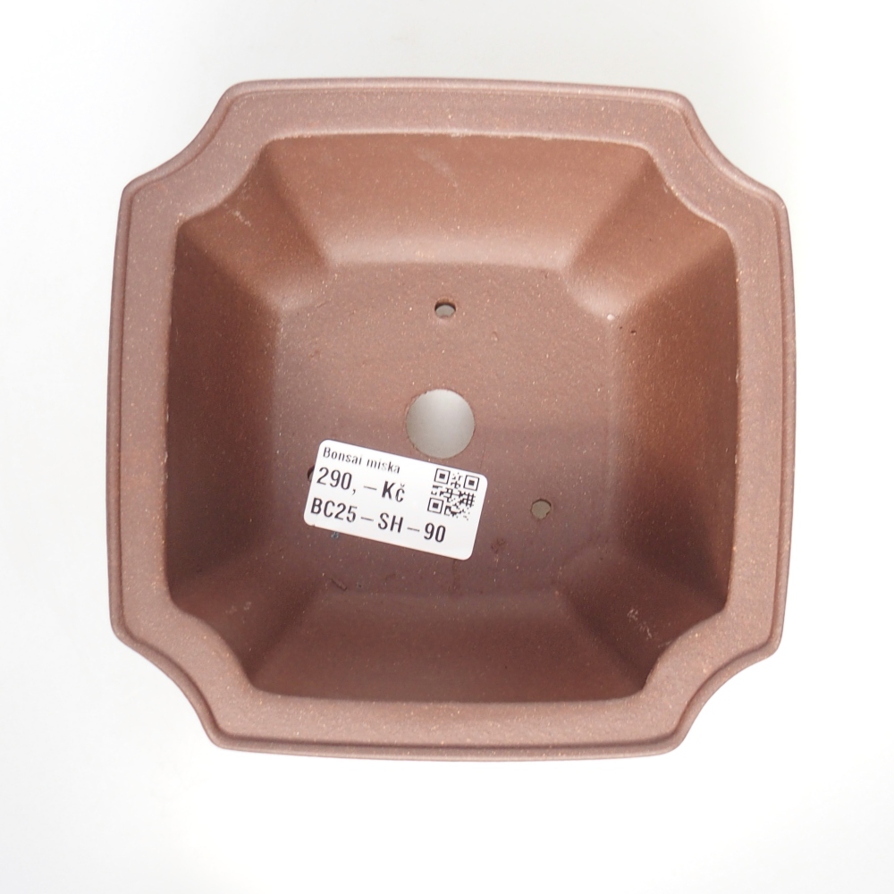 Miska 14 x 14 x 7 cm brązowa