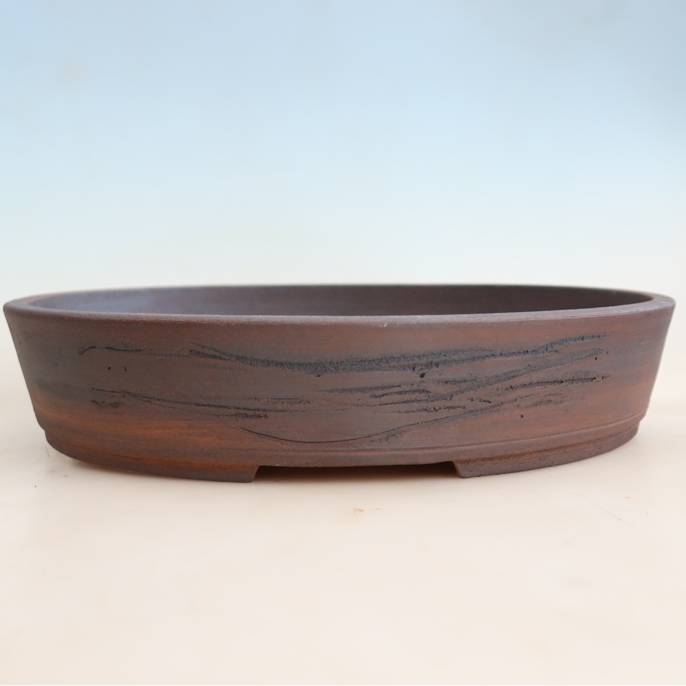 Ceramiczna miska do bonsai 37,5 x 30 x 7 cm, kolor brązowy