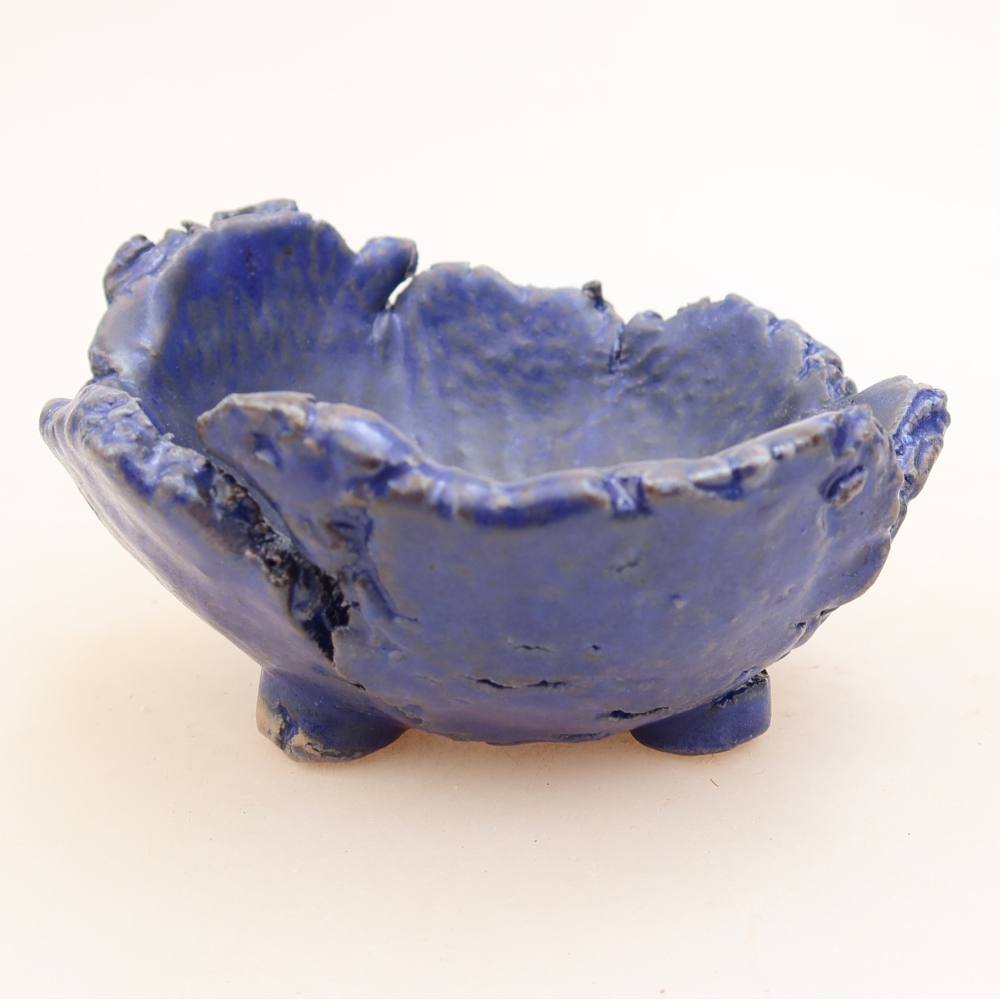 Ceramiczna skorupka  11,5 x 10,5 x 6,5 cm, kolor niebieski