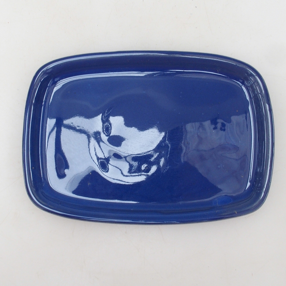 Miska ceramiczna H02 - 17,5 x 12 x 1 cm - niebieski