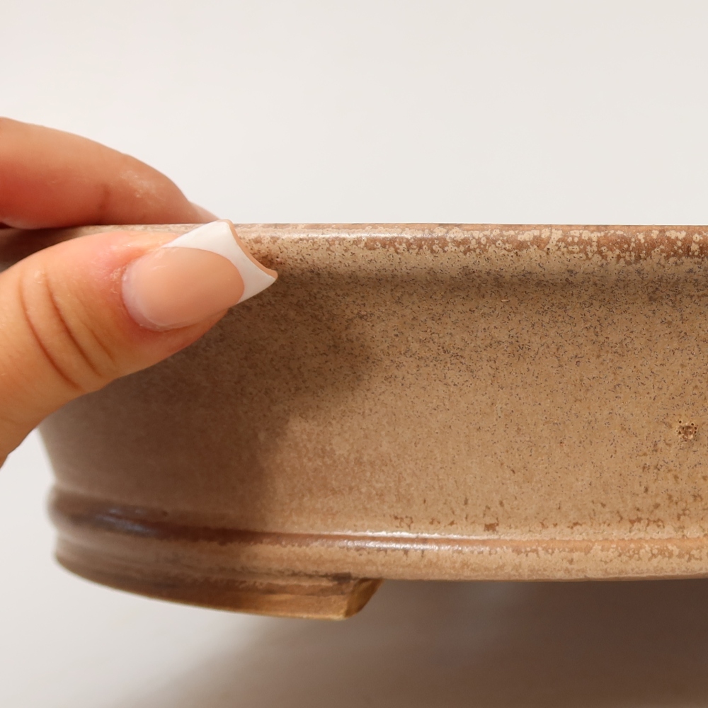 Ceramiczna miska do bonsai 27 x 24,5 x 5,5 cm, kolor różowy
