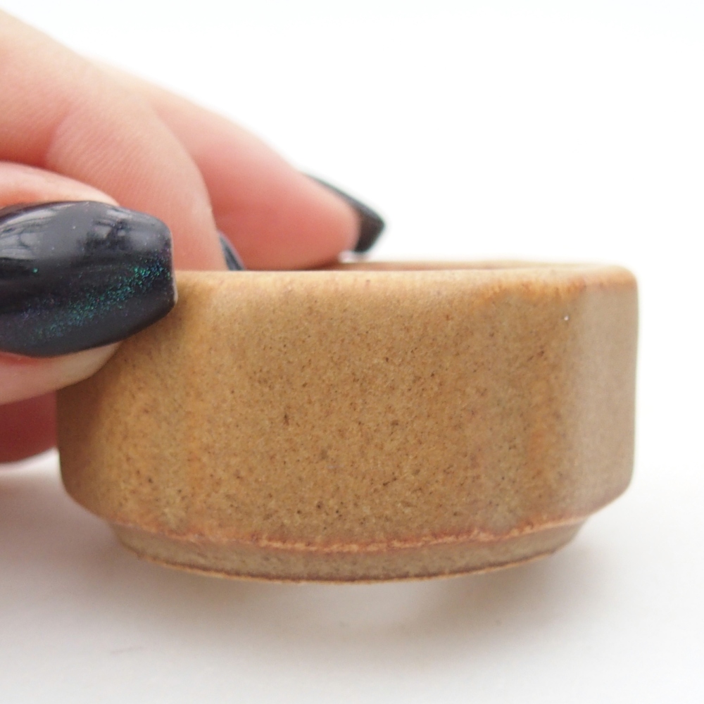 Mini miska do bonsai 4,5 x 4,5 x 2,5 cm, brązowa