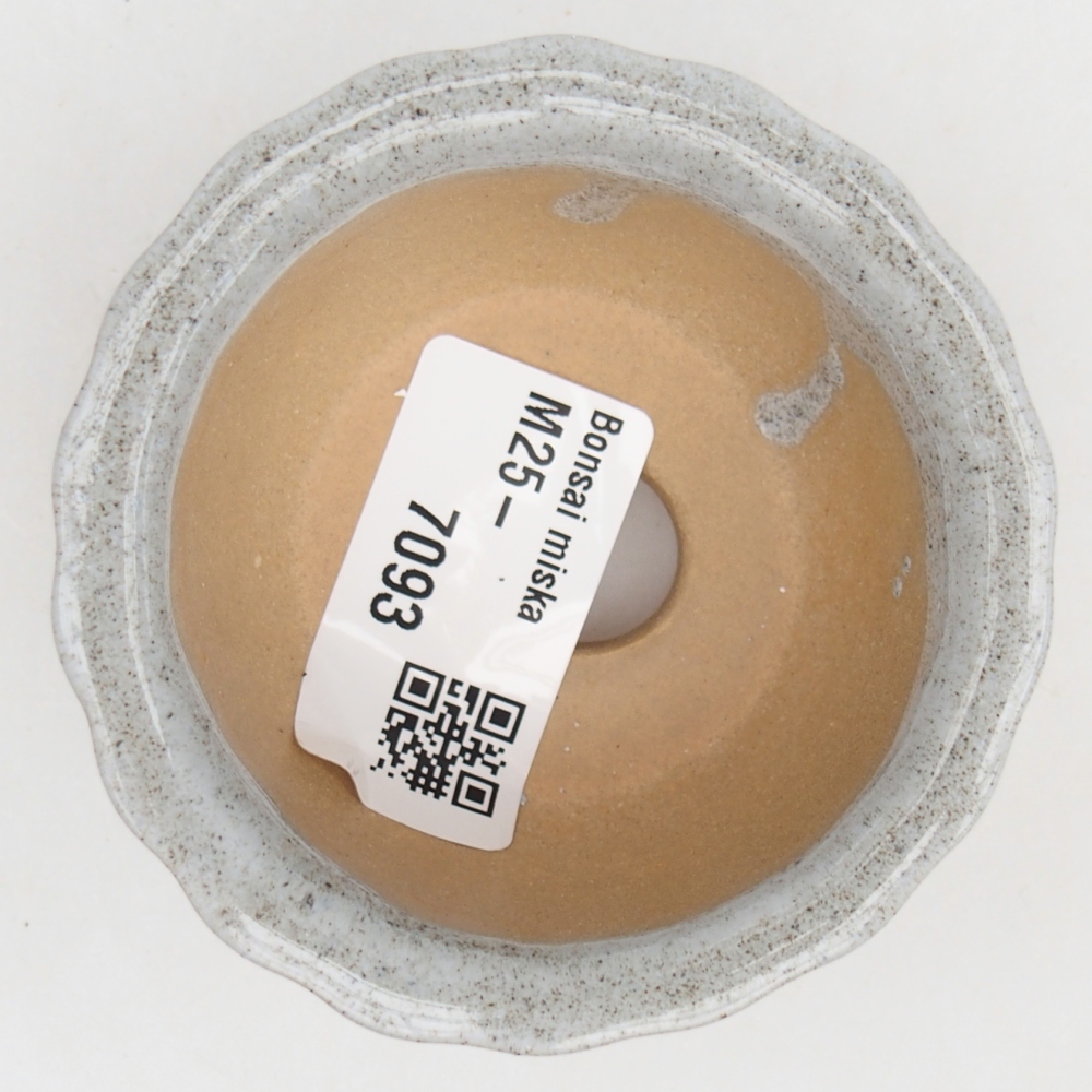 Ceramiczna miska na bonsai 7 x 8,5 x 3,5 cm, szara