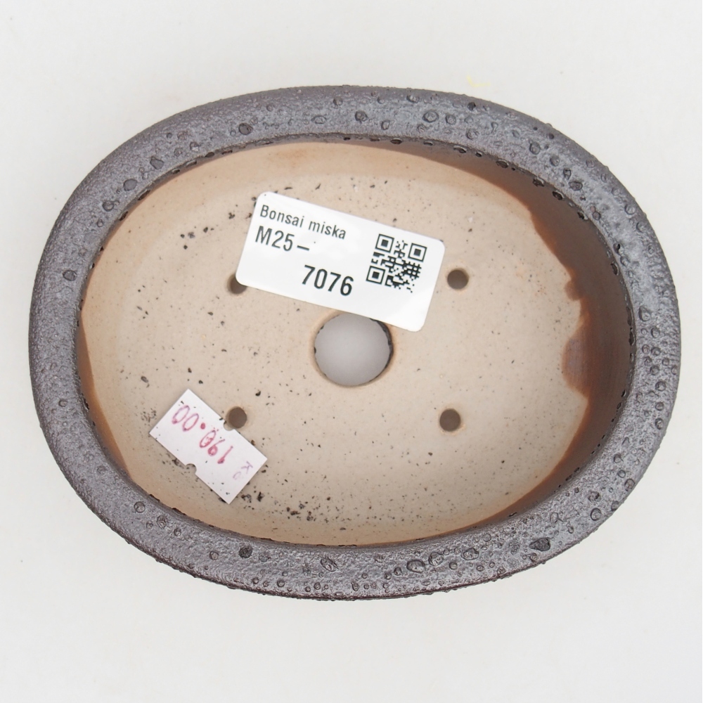 Ceramiczna miska do bonsai 12 x 9,5 x 3,5 cm, kolor metaliczny