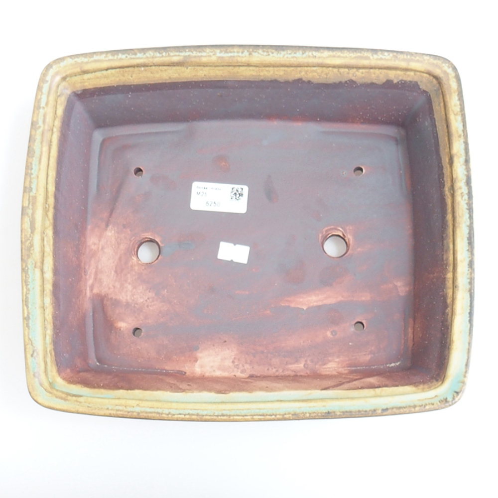 Ceramiczna miska na bonsai 29,5 x 25 x 7,5 cm, zielona